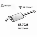 Глушитель выхлопных газов конечный, ASSO 58.7025 (1 шт.)