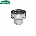 Адаптер для дымоходов стартовый Ferrum d 120х200 мм, сталь 0.8 мм, сэндвич-конструкция