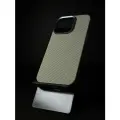 Чехол Айфон 14 Про с МагСейф из Кевлара / чехол на iPhone 14 Pro с MagSafe Kevlar LUXO, Классический бежевый, карбоновый