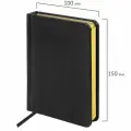 Ежедневник недатированный А6 Brauberg Iguana (160 листов) обложка под кожу, черная под зернистую кожу (125104), 60шт.