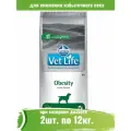 Farmina 12кг х 2шт Vet Life Dog при ожирении сухой для собак