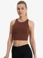 Топ спортивный Fila Women's Fitness Crop Tank, размер 48, коричневый