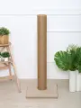 Когтеточка для кошек IvPet Столбик большой, 103*40, Джут, микровелюр, IvPetRoom, бежевый