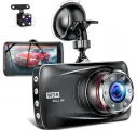 Автомобильный видеорегистратор с двумя камерами / Разрешение Full HD 1080P / Основная камера + камера заднего вида для парковки / Датчик удара G-Sensor