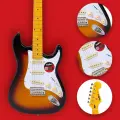 Электрогитара Palker Studio Sunburst SSS, с тремоло, в чехле, ольховый корпус