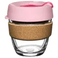 Кружка для чая и кофе с собой стеклянная Keep Cup Brew Cork S 227 мл Rosea с крышкой