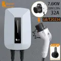 Feyree Зарядное устройство для электромобилей Type2 Разъем EVSE Wallbox 32A 7KW IEC62196-2 Разъем 1 фаза 5 м Кабель Настенная зарядная станция для электромобиля GBT 32A 7KW