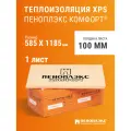 Теплоизоляция пеноплэкс 100мм комфорт 1 плита (0,69 м2) универсальный утеплитель из экструзионного пенополистирола
