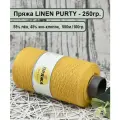 Пряжа LINEN PURITY 11/2 55%. лен, 45% эко-хлопок, 550мет./100гр. цв. LE10 апельсин (250гр.)