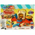 Набор с тестом для лепки и формочками веселый пекарь, 33 см. MultiArt PDSET-MAPECHPIZZA