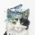 70-35433 Набор для вышивания крестом Floral Crown Cat/Кошка в цветочной короне DIMENSIONS