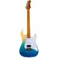 Электрогитара JET JS-450 TBL, Stratocaster, корпус тополь запеченный с топом из волнистого клена, 22 лада