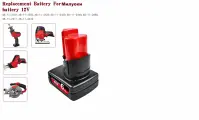 Аккумулятор подходит для Милуоки M12, 12 XC 48-11-2411/48-11-2401 12V 6 Ач (Li-Ion), высокого качества