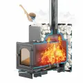 Чугунная печь для бани этна 18 (ДТ-4С) диаметр дымохода: 120 мм