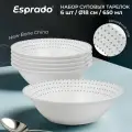 Набор фарфоровых суповых тарелок 6 шт, 18 см Esprado Puntos