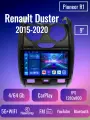 Автомагнитола Pioneer Android Renault Duster 2015-2020 / 4 ядер 4Gb+64Gb / 9 дюймов / GPS / Bluetooth / Wi-Fi / 2din