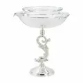 Икорница на ножке высота 19,5 см, диаметр 16 см, материал метал + хрусталь, Chinelli, Италия, GA-2054502