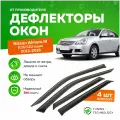 Дефлекторы боковых окон Nissan Almera 3 (Ниссан Альмера) G15, G11 седан 2012-2018, ветровики на двери автомобиля, ТТ