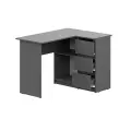 Стол письменный угловой Арника Денвер с ящиками, цвет графит