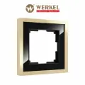 Рамка на 1 пост Werkel Baguette W0012852 черный/латунь