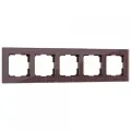 Werkel WL01-Frame-05 / Рамка на 5 постов Favorit (мокко, стекло)
