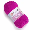 Пряжа Yarnart Flowers Unicolor - 5 шт, 750 фуксия, 200м/50г, 55% хлопок, 45% полиакрил /ярнарт фловерс юниколор/