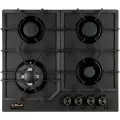 Варочная панель газовая, 60 см, Premium, Газ-контроль, Автоподжиг, Турбо-конфорка WOK, Закаленное стекло, il Monte Linea Design BH-677D-LUXE