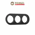 Рамка из стекла на 3 поста Werkel Favorit Runda W0035108 черный