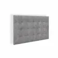 Изголовье для кровати стежка квадраты мягкое 200x100 велюр серый