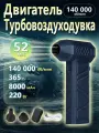 Воздуходувка аккумуляторная, ветродуйка портативная, турбо вентилятор 14,000 об/мин, Бесступенчатая регулировка скорости, съемная воздушная форсунка, 8000 мАч