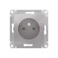 Розетка электрическая Systeme Electric Atlas Design без заземления, 16А Алюминий ATN000341 - 3 шт.