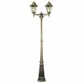 Светильник садово-парковый Feron 6214/PL6214 столб 2*100W E27 230V, черное золото 11207