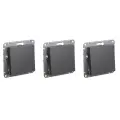 3 шт. Systeme Electric AtlasDesign Базальт Переключатель 1-клавишный, сх.6, 10АХ, механизм, ATN001461