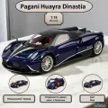 Машинка металлическая инерционная коллекционная масштабная модель 1:18 Pagani Huayra ; Пагани синий