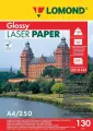 Бумага Lomond A4, для лазерной печати, 250л, 130г/м2, белый, покрытие глянцевое /глянцевое [0310141]