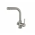 Смеситель Ganzer с высоким поворотным изливом для кухни и фильтром GZ16025-G сатин