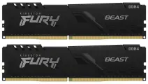 Модуль памяти Kingston DDR4 DIMM 32Gb PC25600, 3200Mhz, FURY Beast Black CL16 (Kit of 2) (KF432C16BBK2/32) (retail)