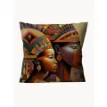 Подушка Декоративная Туземцы Кения 40х40 велюр