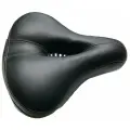 Седло велосипедное HORST комфорт, 250х230мм, с вентиляцией, с замком, эластомерное. черное, 00-17005