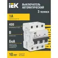 ARMAT Выключатель автоматический трехполюсный B 1А M06N , IEK AR-M06N-3-B001 (1 шт.)