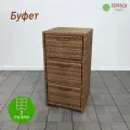 Буфет садовый, одинарный, 3 ящика, металл, 52х51х100см, коричневый