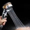 Водосберегающая насадка для душа, Лейка для душа вращающаяся с вентилятором и фильтром