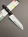 Нож кухонный Сантоку с отверстиями, 165 мм, Stanless Steel, антибактериальное пок - SAKURA YUI