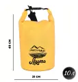Герморюкзак, Гермосумка, Гермомешок, туристическая водонепроницаемая сумка, Желтый Ладога 10 литров