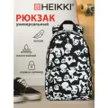 Рюкзак Heikki Positive (хейки) универсальный, карман-антивор, Pandas, 42х28х14 см, 272544