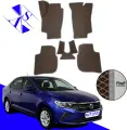 Автомобильные коврики EVA/ЕВА/ЭВА для Volkswagen Polo VI / Фольксваген Поло 6 2020 – н. в. коричневый серый