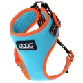 Шлейка DOOG Neoflex Soft Harness (Neon High Vis), обхват шеи 39-44  см, голубой/оранжевый, XL