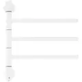Полотенцесушитель электрический Energy I - G3K белый матовый, поворотные секции, скрытое/наружное подключение