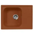 Кухонная мойка AquaGranitEx терракотовая M-13 квадратная с крылом/307
