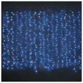 Световой дождь 2.5*1.5 м, 625 синих микроламп, прозрачный ПВХ, соединяемый, IP20